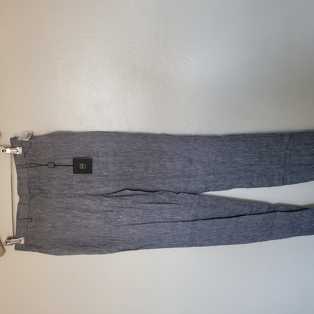 NWT IKE BEHAR BOY'S LINEN DRESS PANTS SZ-16 CHARCOAL